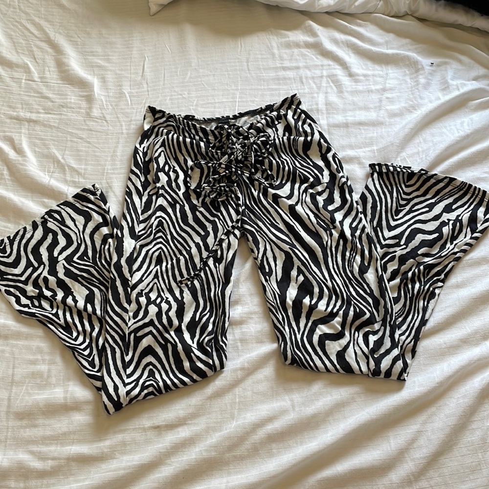 Zebra print shein Flowy pants